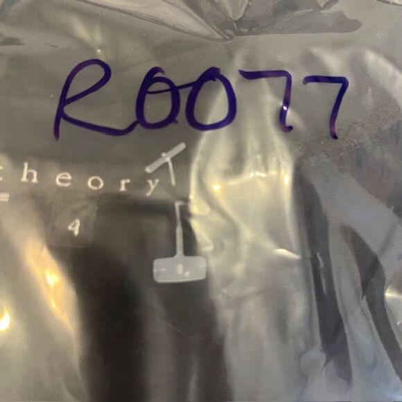 Theory Sleeveless Dress Black Fitted Seamed Bodice Pintuck Skirt Side Zip Size 4 - Picture 12 of 12